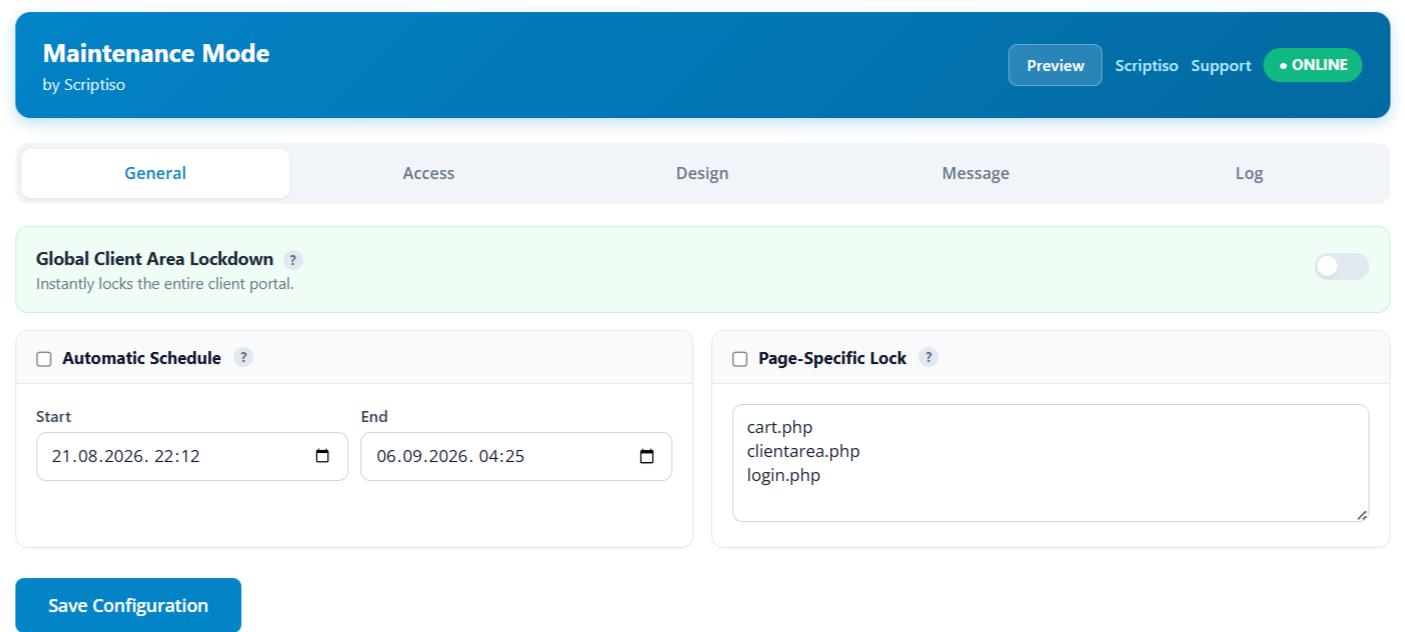 Maintenance Mode